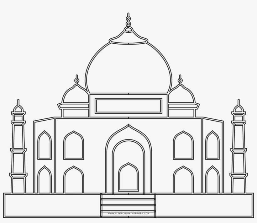 Taj mahal coloring page