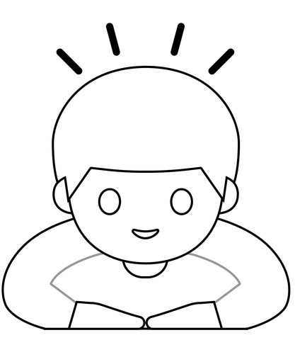 Person bowing emoji coloring page free printable coloring pages