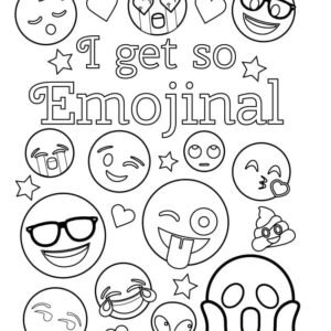 Emoji coloring pages printable for free download