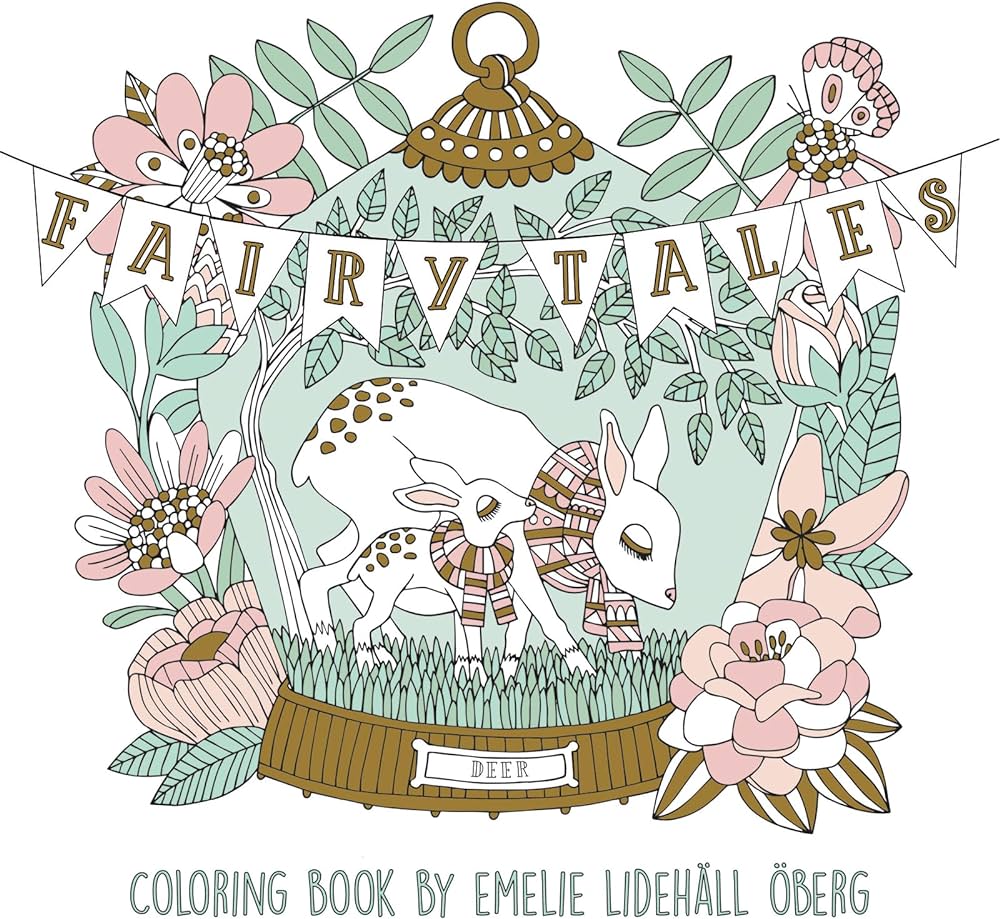 Fairy tales coloring book published in sweden as sagolikt oberg emelie books