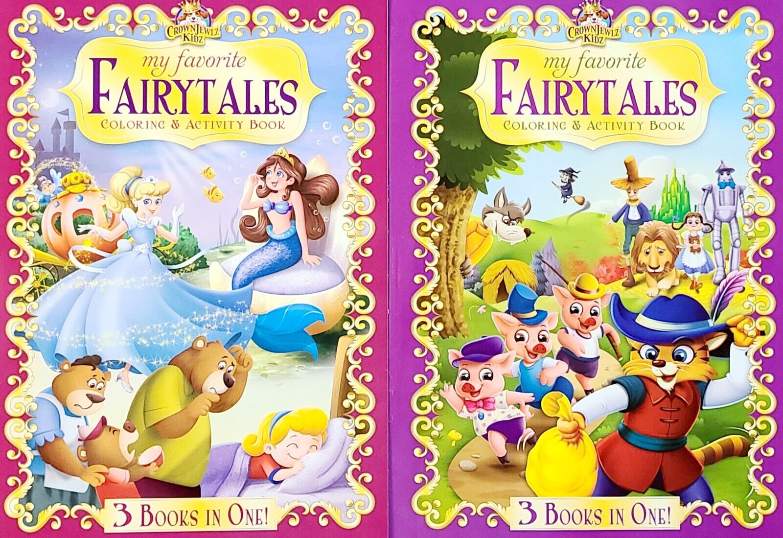 My favorite fairy tales coloring activity book books in set of