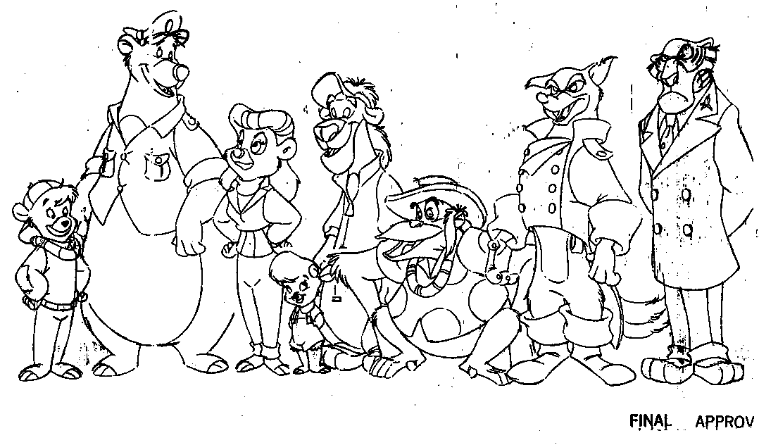 Katarinas talespin model sheets disney princess coloring pages disney art animation sketches