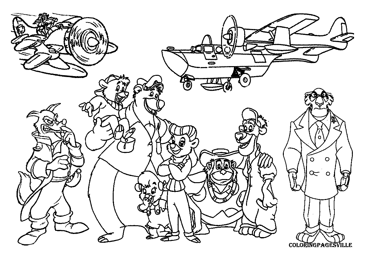 Talespin coloring pages