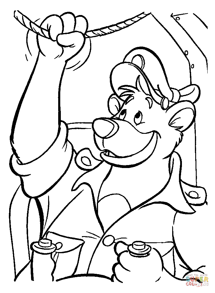 Baloo coloring page free printable coloring pages