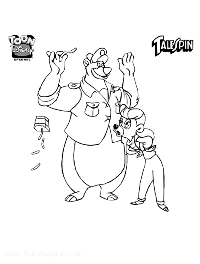 Tale spin coloring pages coloring books at retro reprints