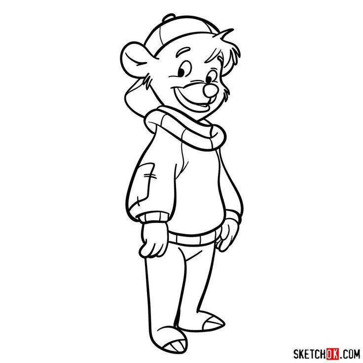 How to draw kit from talespin drawing kits cartoon tattoos drawings