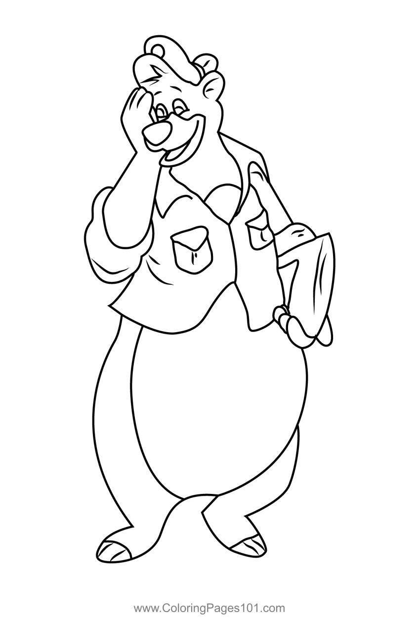 Baloo coloring page coloring pages printable coloring pages coloring pages for kids