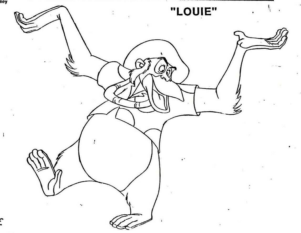 Disneys talespin production studio copy louie model sheet guide page