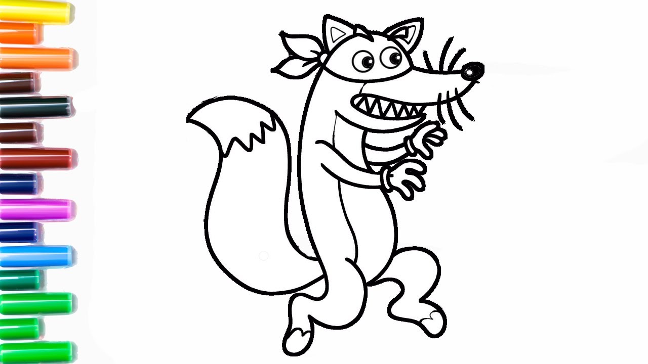 Coloring dora the explorer swiper movie coloring pages drawing coloring for children toddlers