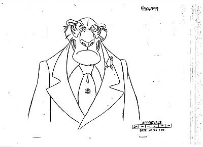 Disneys talespin production studio copy shere khan model sheet guide page