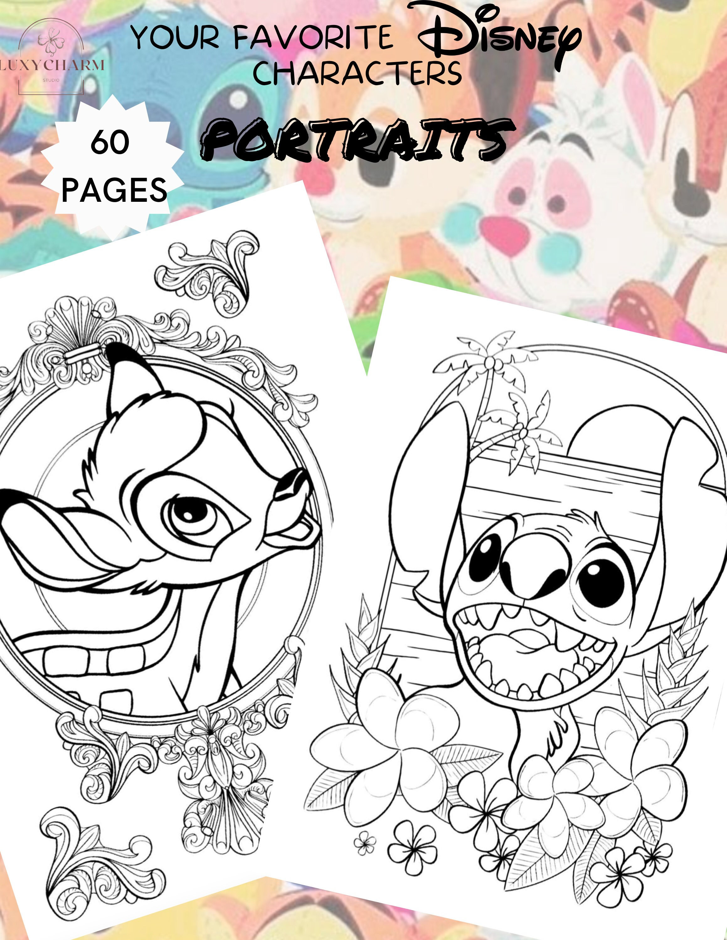Pages portraits of your favorite characters coloring book pilation