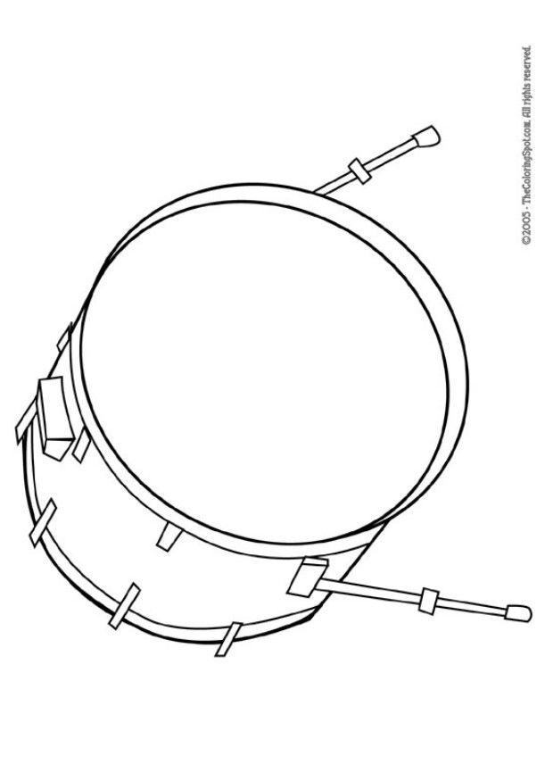 Desenho para colorir tambor