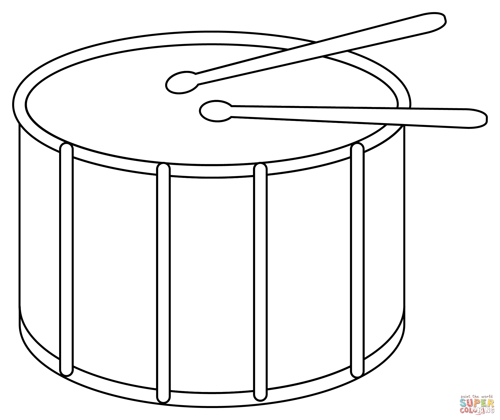 Drum coloring page free printable coloring pages