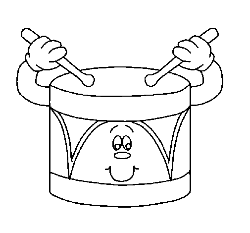 Drum coloring page