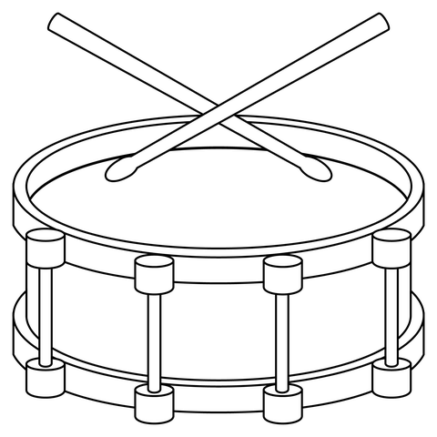 Drum coloring page free printable coloring pages