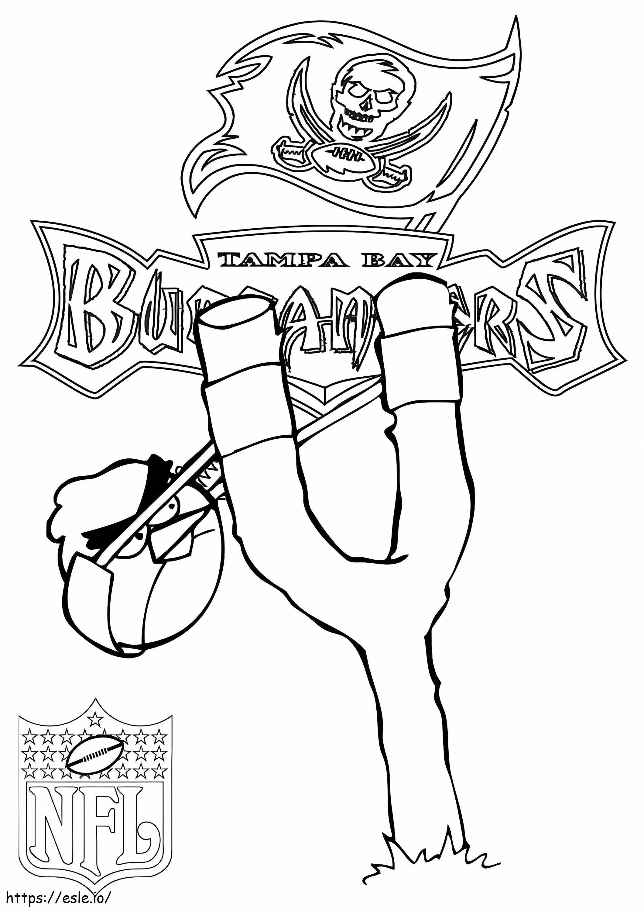 Tampa bay buccaneers with angry birds coloring page