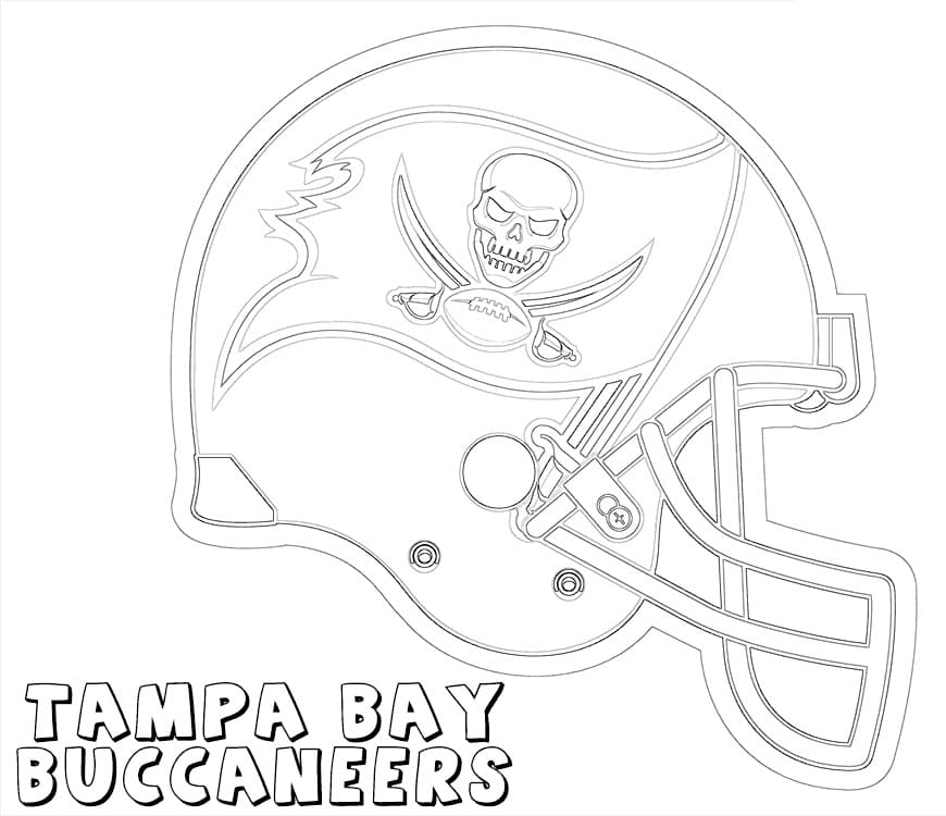 Tampa bay buccaneers helmet coloring page