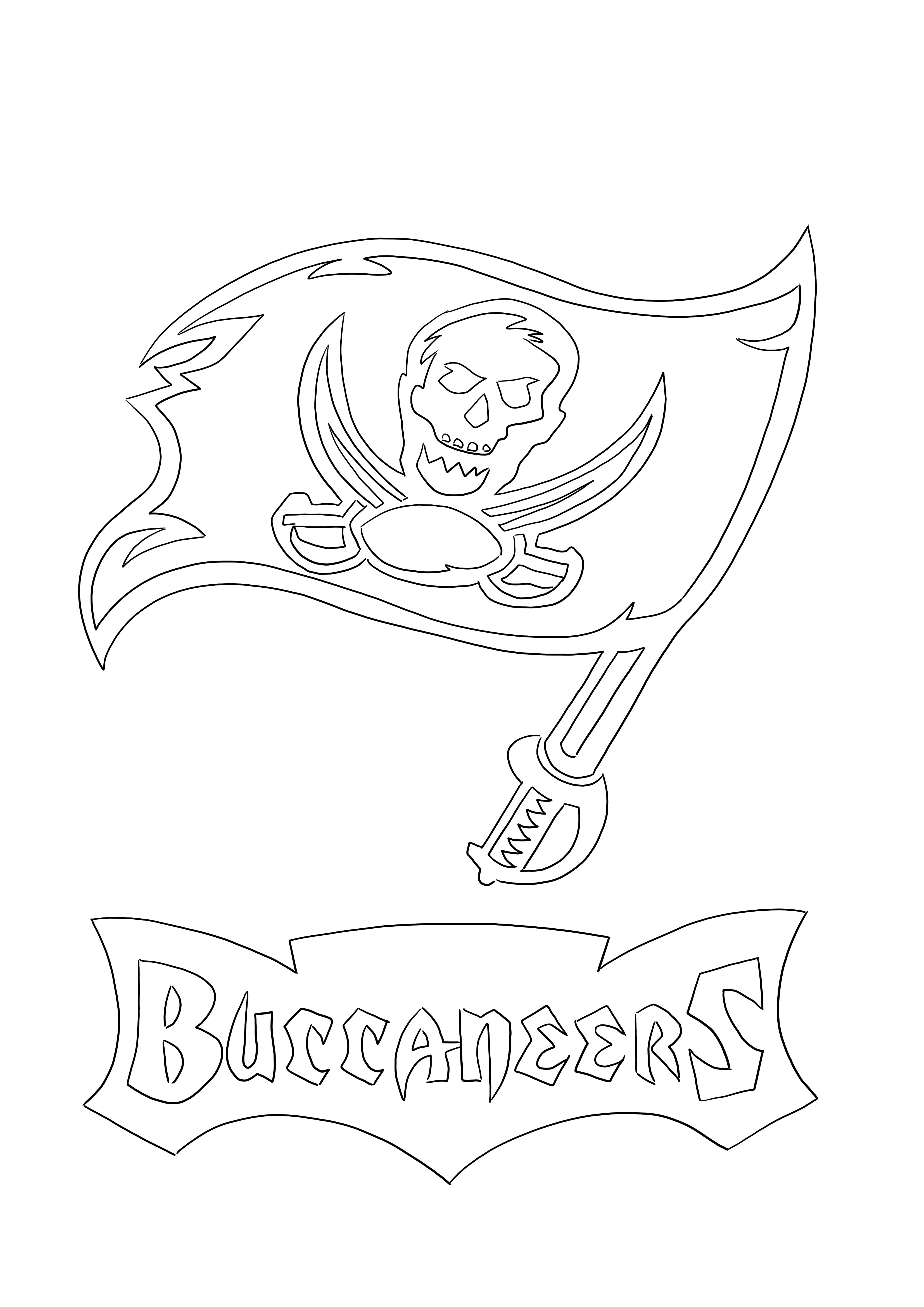 Tampa bay buccaneers logo coloring image free to print or download for kids