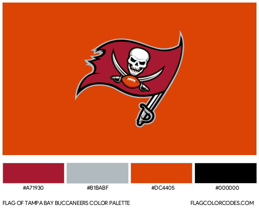 Tampa bay buccaneers flag color codes