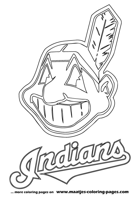 Cleveland indians logo coloring pages cleveland indians logo indian logo baseball coloring pages