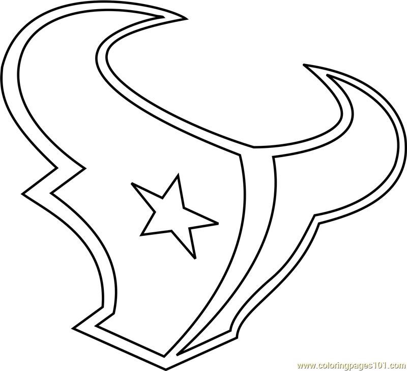 Houston texans logo coloring page for kids