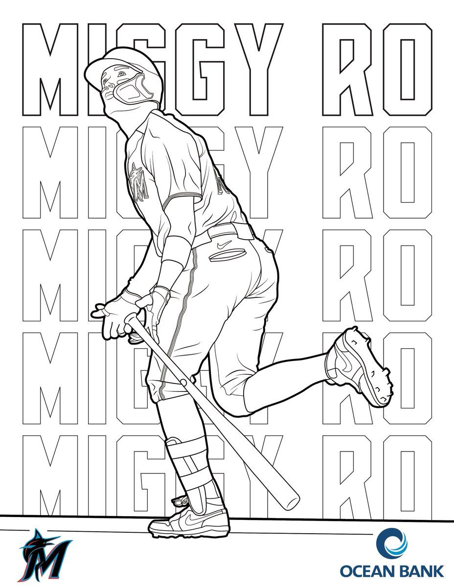 Miami marlins coloring pages printable pdf