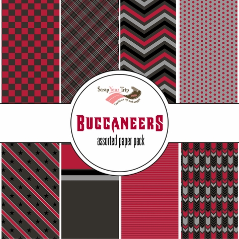 Tampa bay buccaneers pattern x paper pack