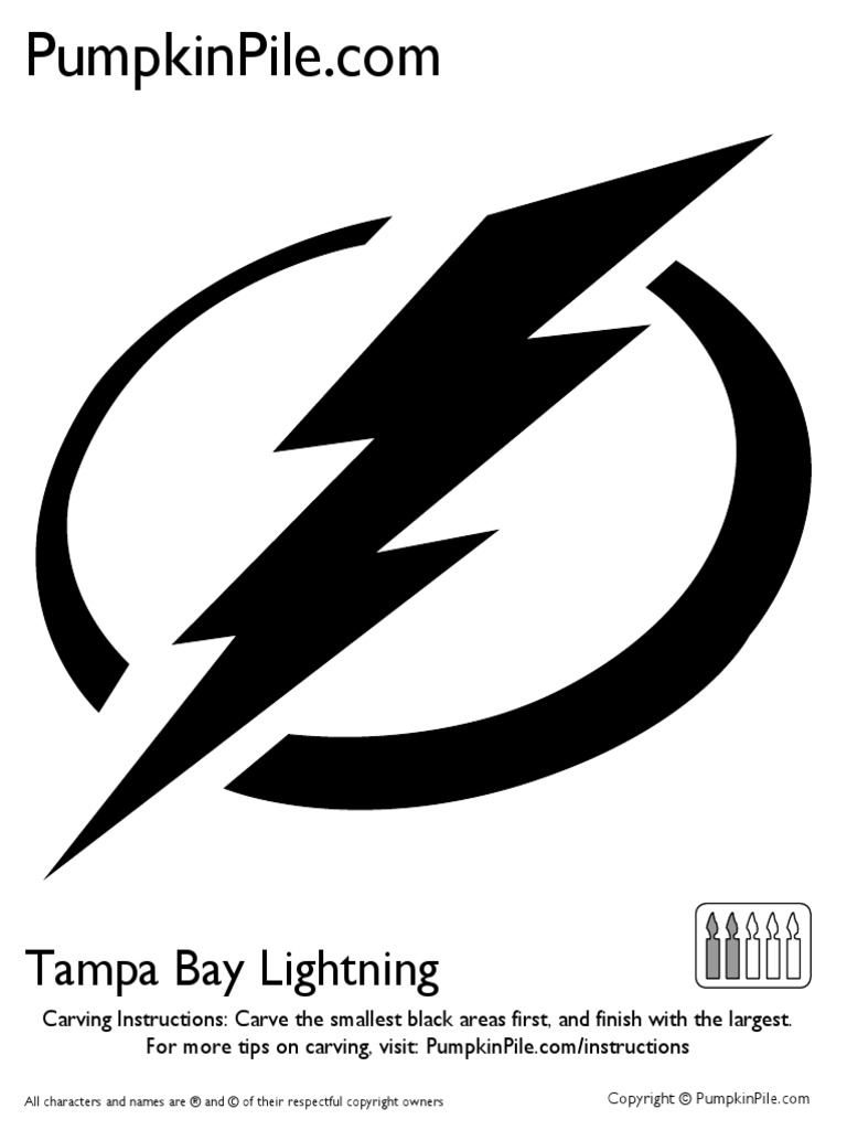 Tampa bay lightning pumpkin carving template pdf