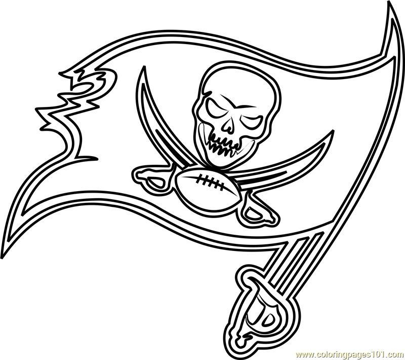 Tampa bay buccaneers logo coloring page for kids