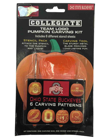 Ohio state buckeyes ncaa topperscot team logo halloween pumpkin carving kit sporting up
