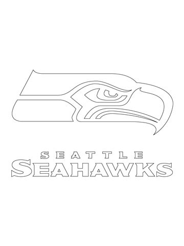 Seattle seahawks logo coloring page free printable coloring pages