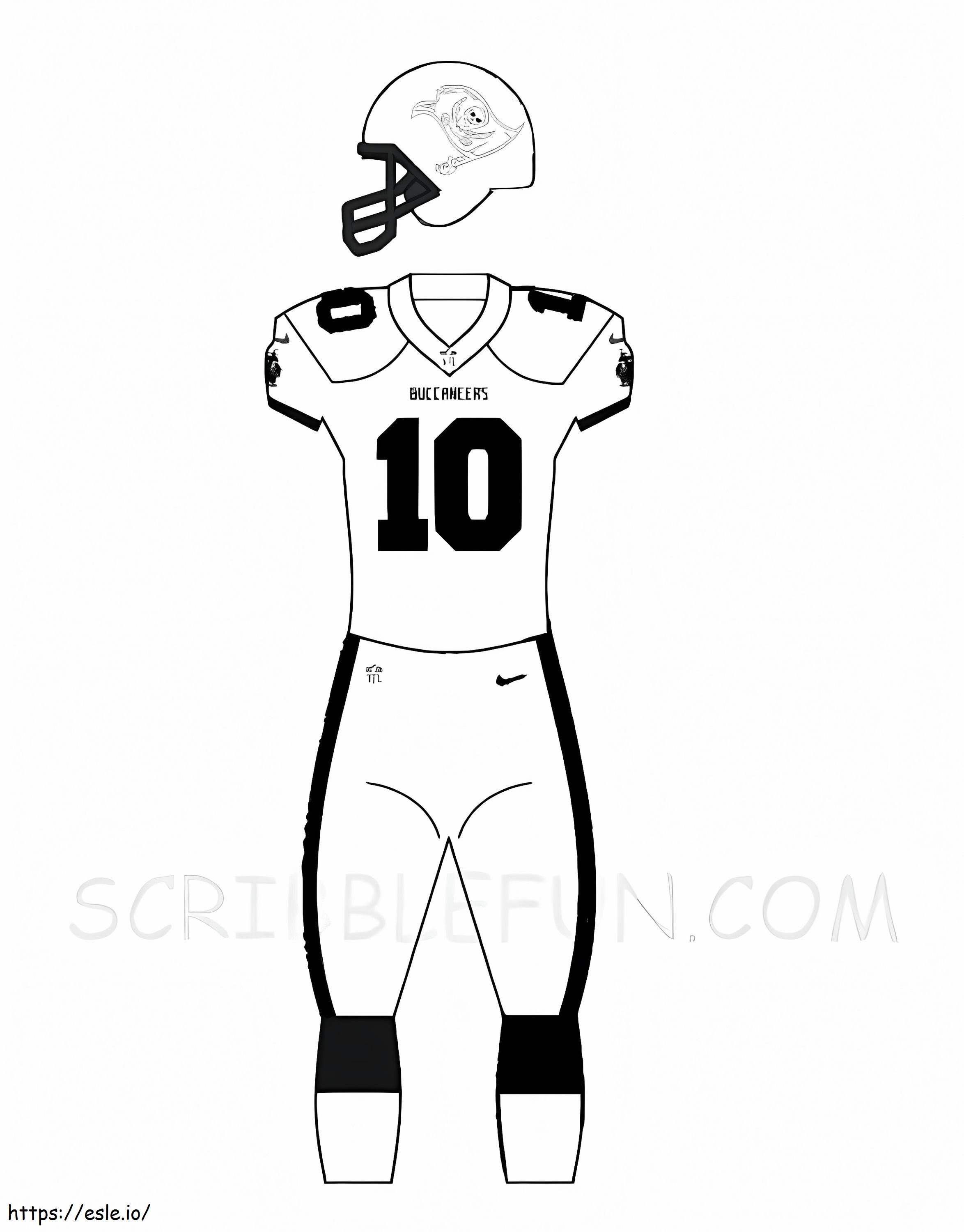 Tampa bay buccaneers uniform coloring page