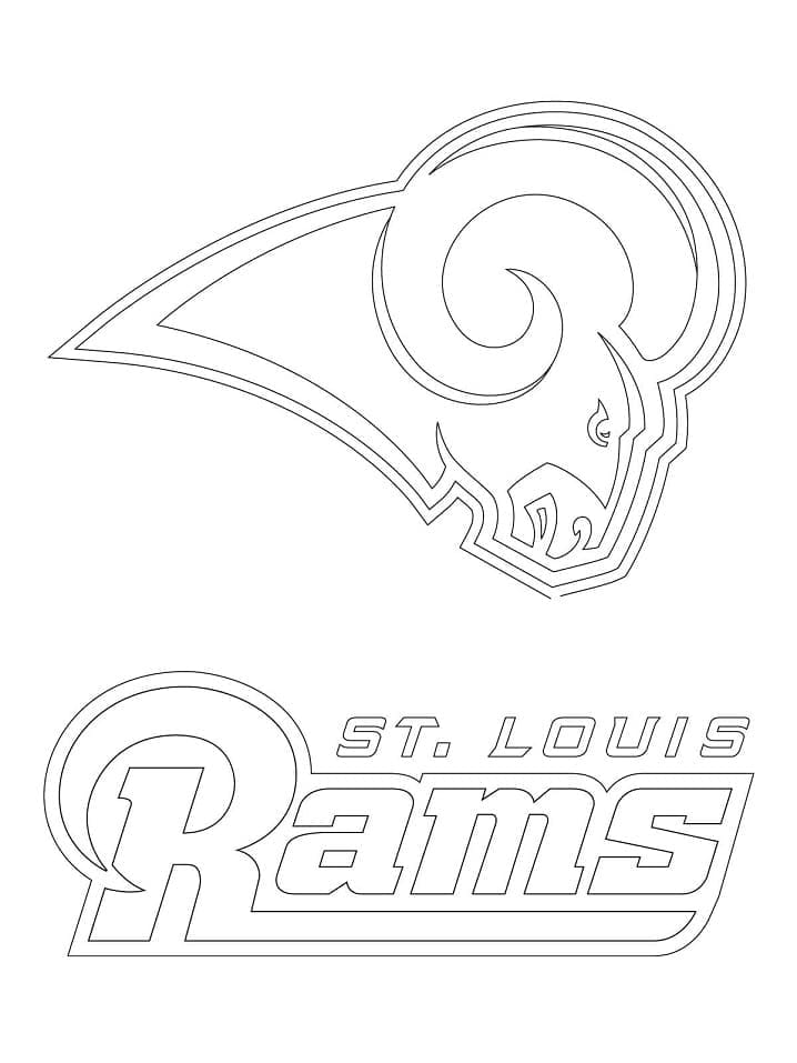 St louis rams logo coloring page