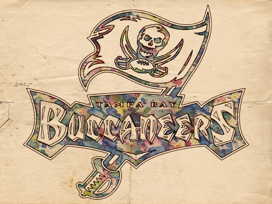 Tampa bay buccaneers old poster painting by florian rodarte