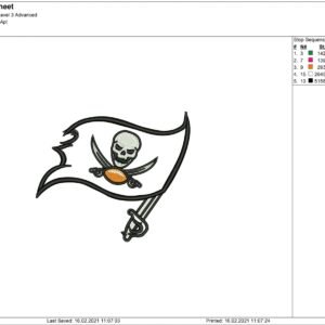 Tampa bay buccaneers embroidery design files