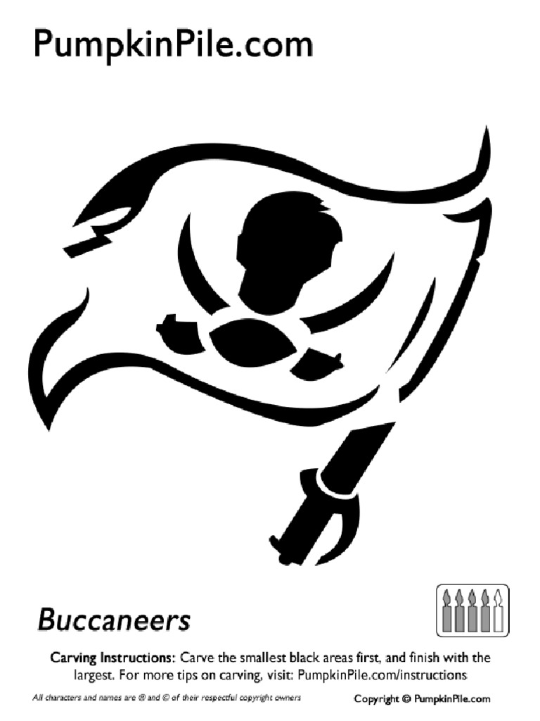 Buccaneers pumpkin carving tempate pdf