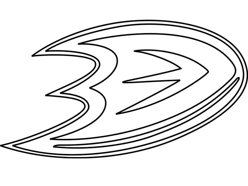 Anaheim ducks logo coloring page