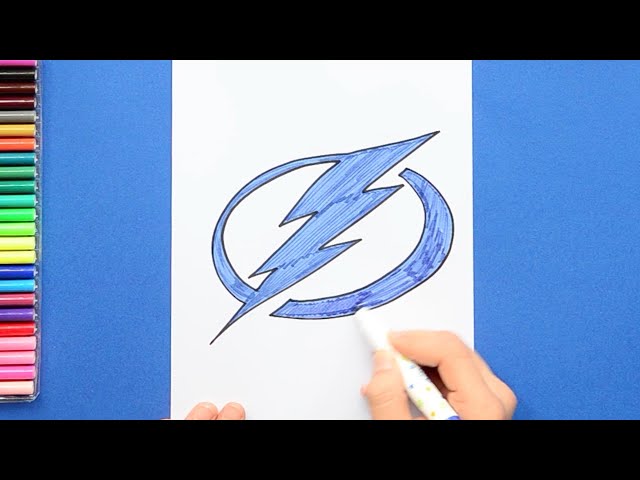 How to draw the tapa bay lightning logo nhl tea