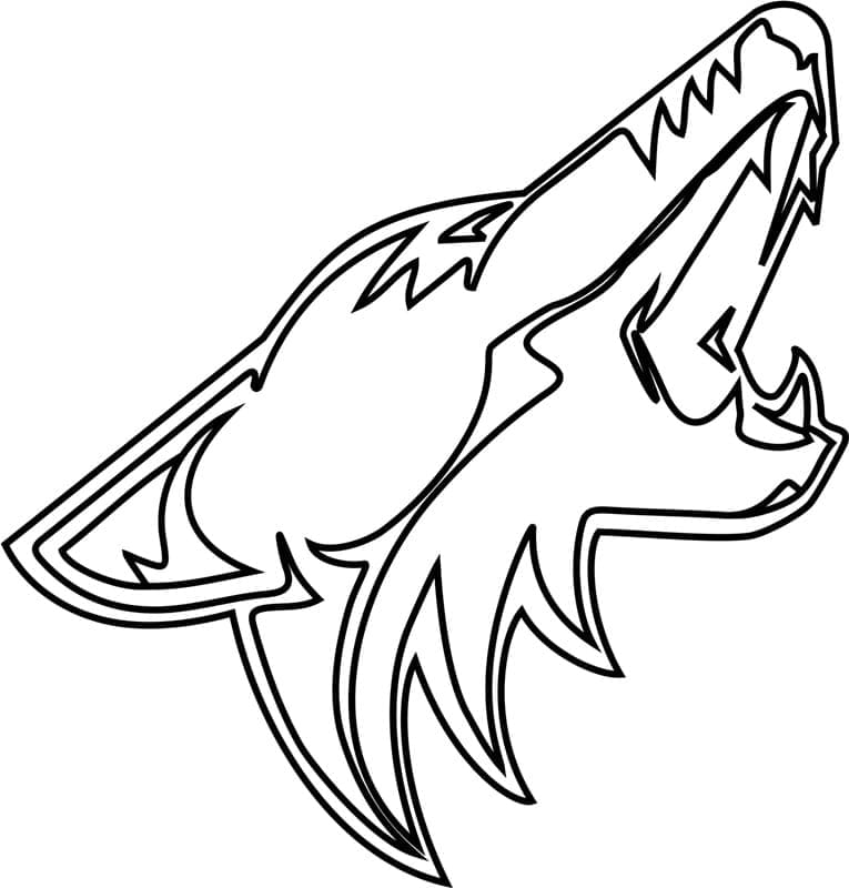 Arizona coyotes logo coloring page