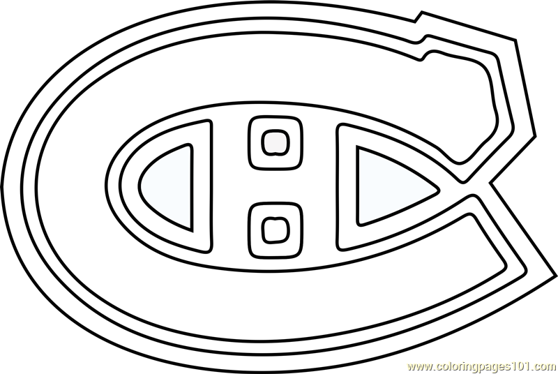 Montreal canadiens logo coloring page for kids