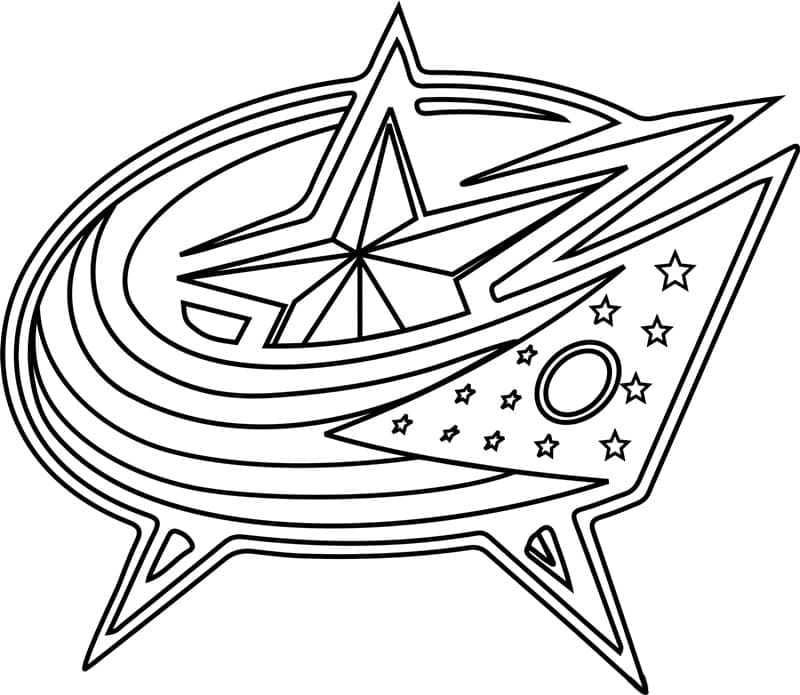 Columbus blue jackets logo coloring page