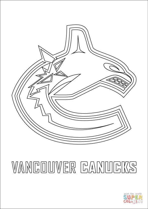 Vancouver canucks logo coloring page free printable coloring pages