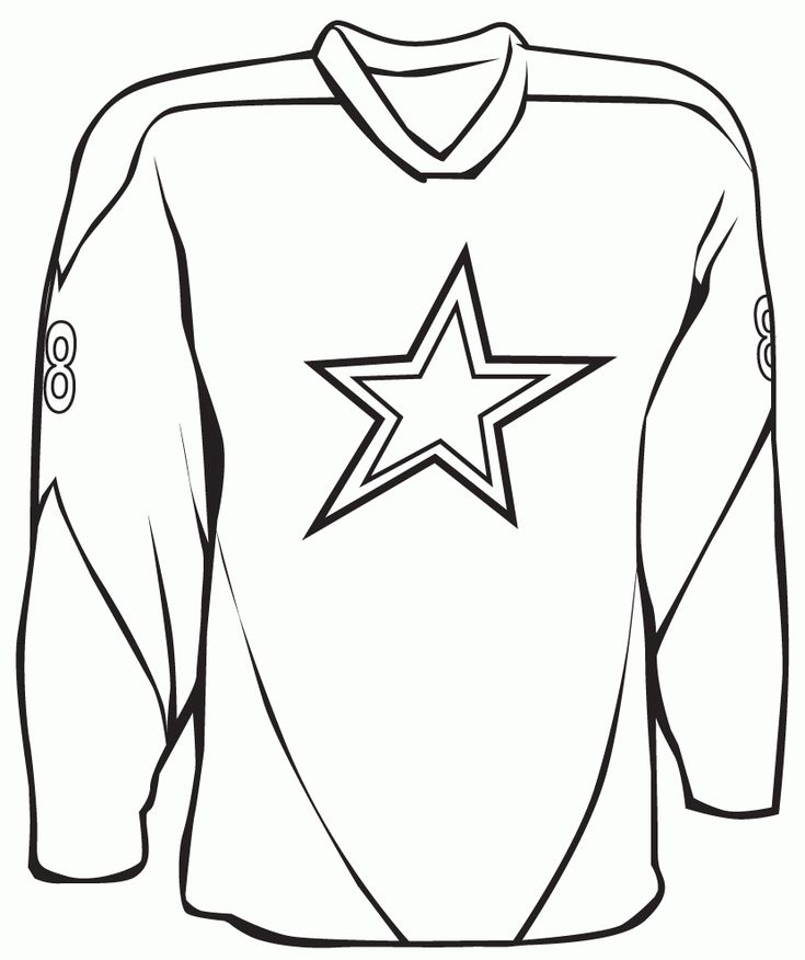 Blank football jersey coloring page