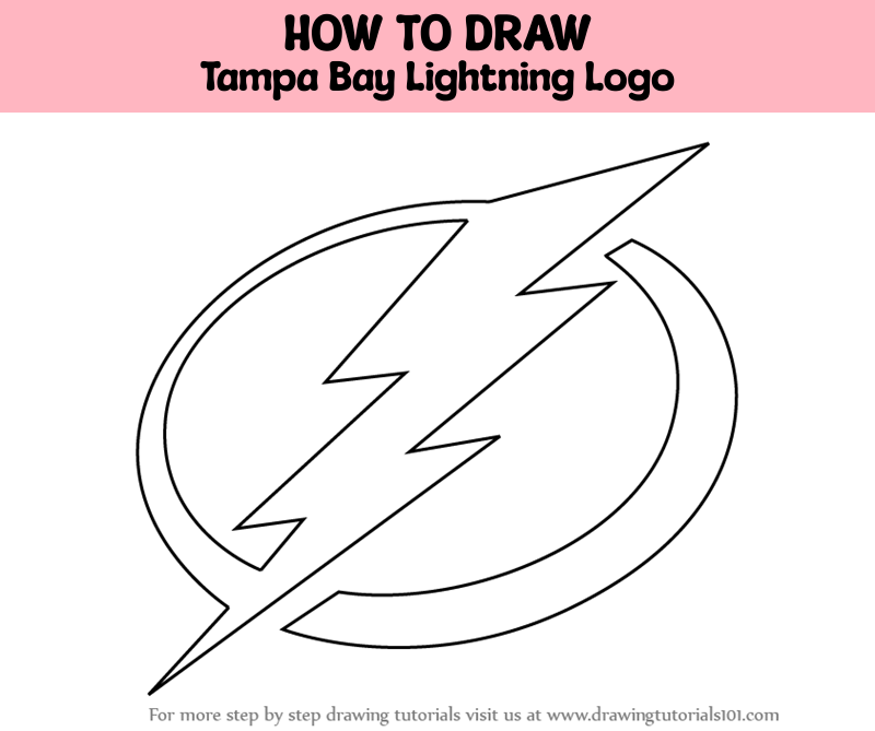 How to draw tampa bay lightning logo nhl step by step