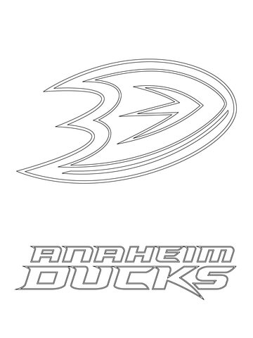 Anaheim ducks logo coloring page free printable coloring pages