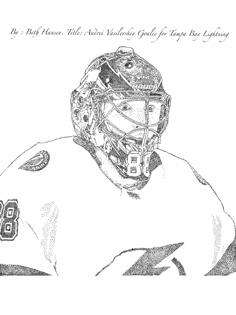 Andrei vasilevskiy goal tender tampa bay lightning by pyrogeekart on