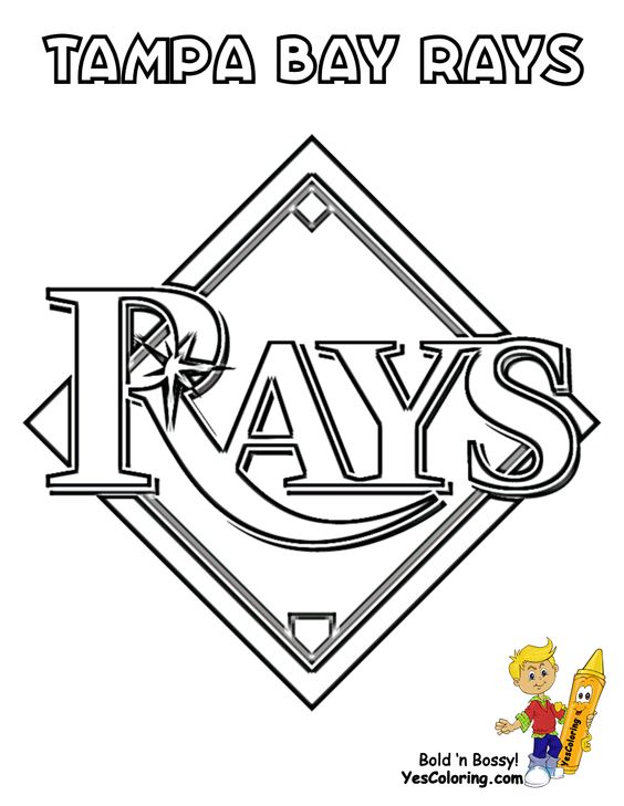 Mlb logos coloring pages printable games rays logo mlb logos sports coloring pages