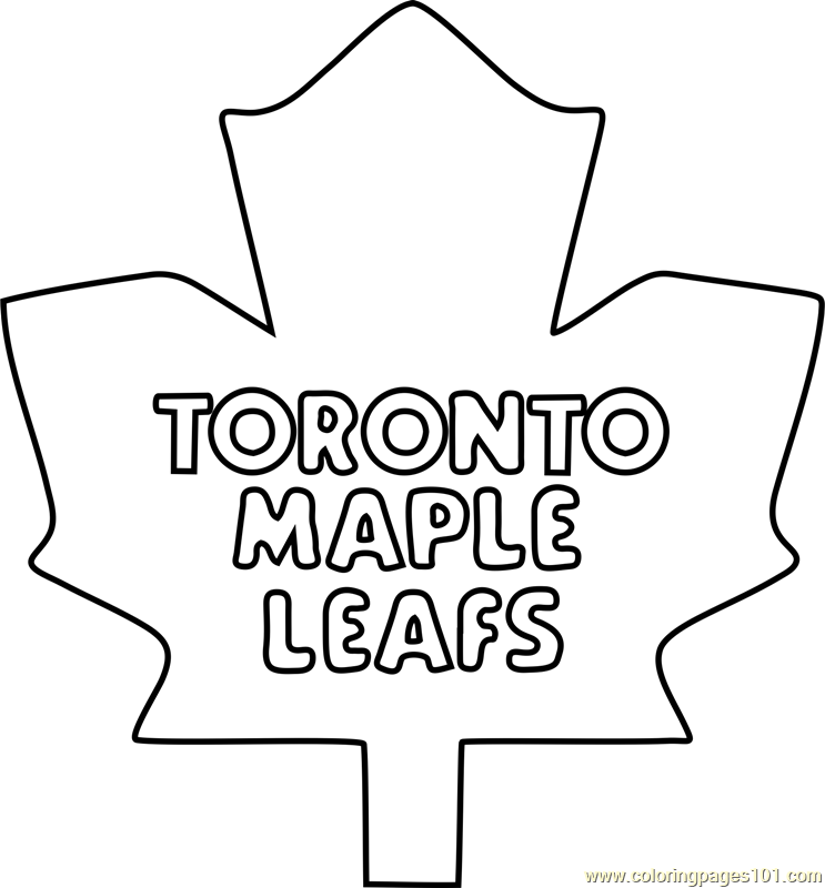 Toronto maple leafs logo coloring page for kids