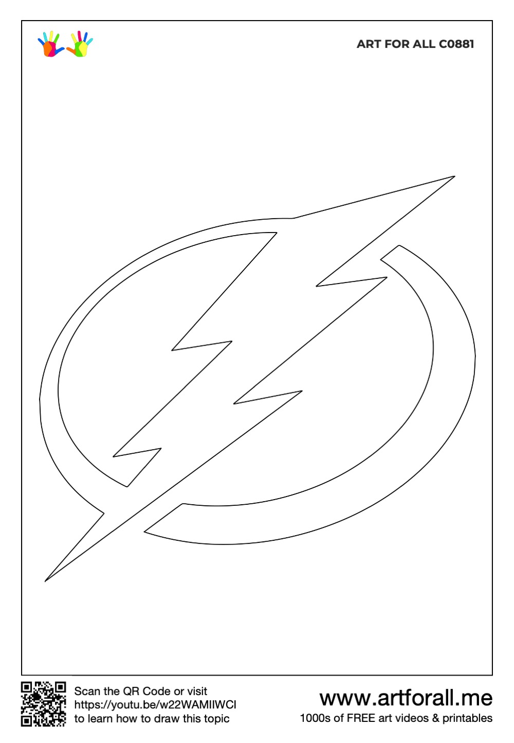 How to draw the tampa bay lightning logo
