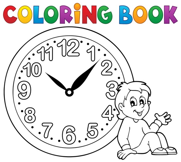 Thousand coloring book clock royalty